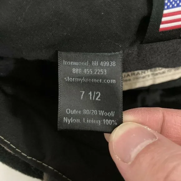 Stormy Kromer Original Kromer Cap - Winter Wool Hat with Earflap Olive 7 1/2 - Picture 7 of 8